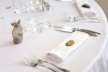 Table set for an event party