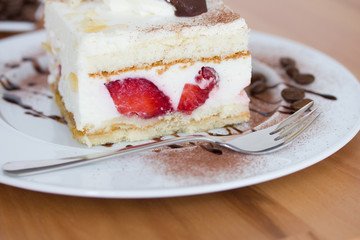 Cake and coffe beans