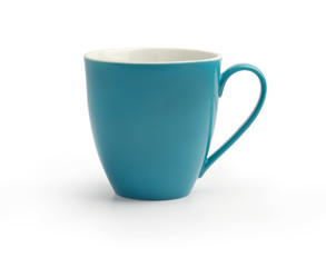 Blue Mug Isolated on White