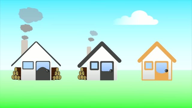 Comparison of passive vs. low-energy vs. normal house