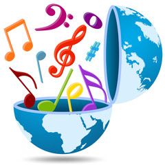 Ilustração - Música a sair do planeta Terra © Helder Sousa
