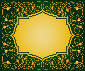 Islamic floral art vector illustration border EPS10 format