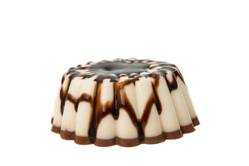 chocolate pudding isolated