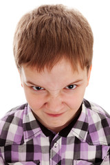 Very angry teenage boy