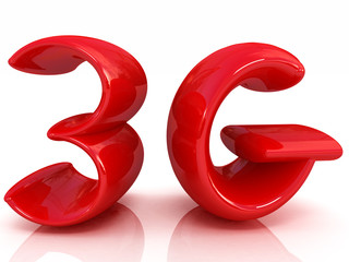 3g internet network on a white background