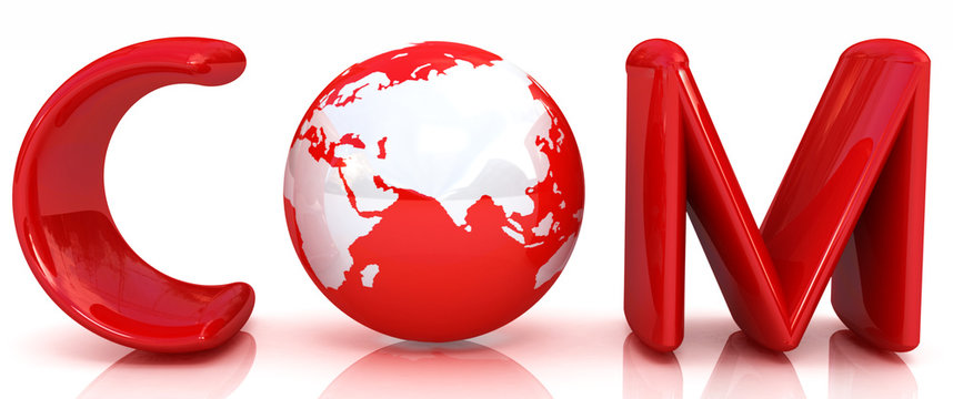 3d com on a white background