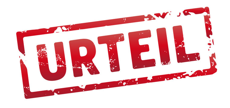 Stempel rot Urteil vector