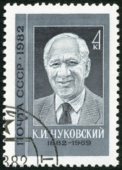 USSR - 1982: shows K.I. Chukovsky (1882-1969), writer