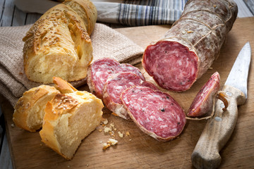 Bread and salami