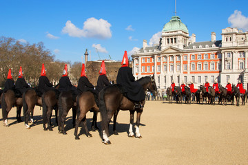 Naklejka na ściany i meble Parada z końmi w Londynie