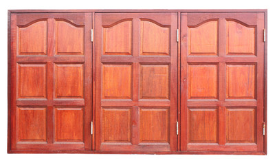window wood with closed shutters