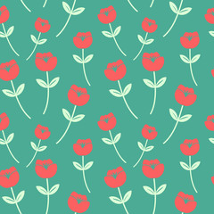 Red and green seamless pattern