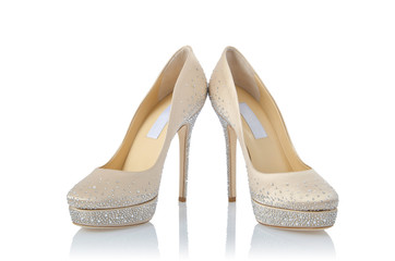 Nice woman shoes isolated on white
