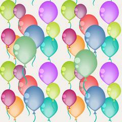 Seamless multicolored balloons