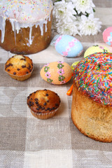 Easter eggs and cakes
