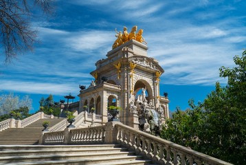 Fototapeta premium Stair of fountain in a Parc de la Ciutadella, Barcelona