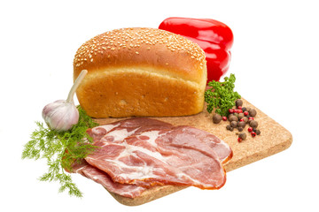 Bacon with vegetables