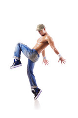 Dancer dancing dances isolated on white