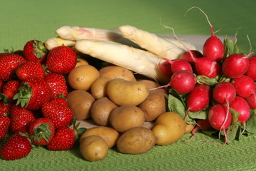 Zutaten im Frühling