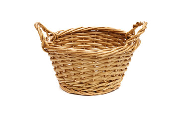 Empty basket on a white background.