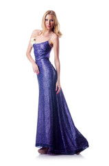 Attractive model isolated on the white