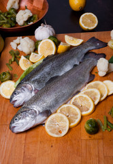 Trout in lemons
