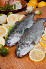 Trout in lemons