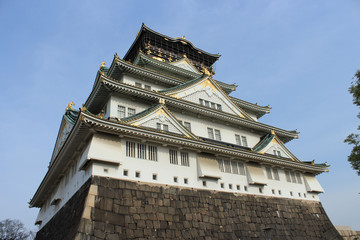 Fototapeta premium Osaka castle in Japan