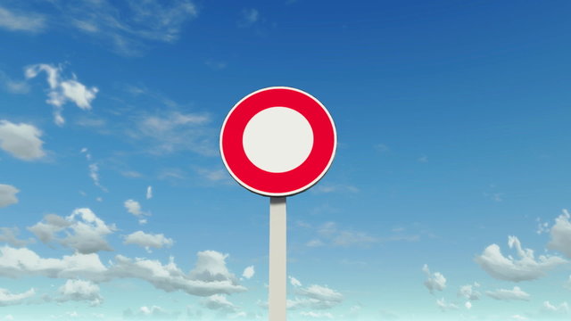 Road sign traffic forbidden