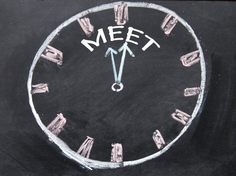 time for meet clock sign