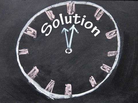 time for solution  clock sign