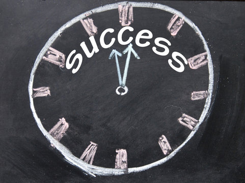 success clock sign