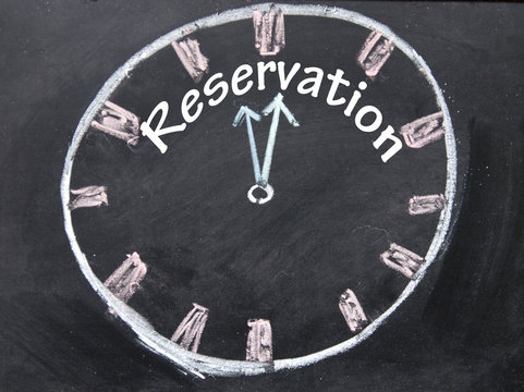 reservation time sign