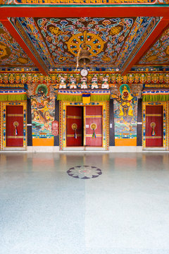 Rumtek Monastery Entrance Doors Ceiling V