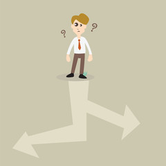 businessman choosing right way