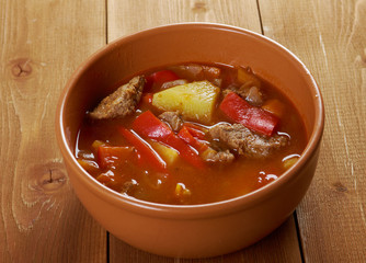 Traditional Bulgarian soup chorba.
