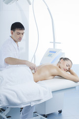 vacuum massage procedure in the medical center