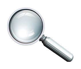 magnifying glass in metal