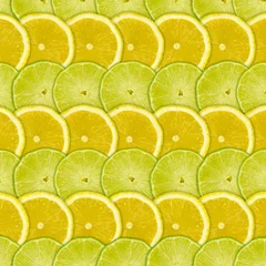 Crédence de cuisine en plexiglas Tranches de fruits Abstrait avec des tranches d& 39 agrumes de citron et de citron vert
