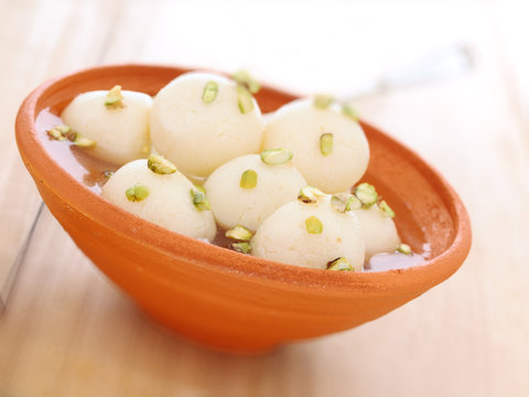 Indian Rasgulla Dessert