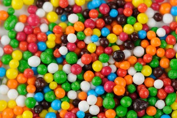 Fototapeta na wymiar Multicolored Sugar Sprinkles (Edible Cupcake Decorations)