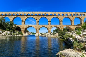 Photo sur Plexiglas Pont du Gard Pont du Gard, Nimes, Provence, France