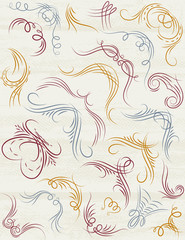 Fototapeta premium floral elements, borders, corners for design. Page decoration.
