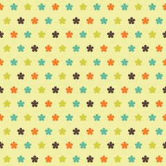 Vector seamless pattern with small flowers, pastel