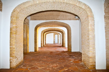 Passage inside of  Alcazar in Cordoba,  Andalusia. Spain .