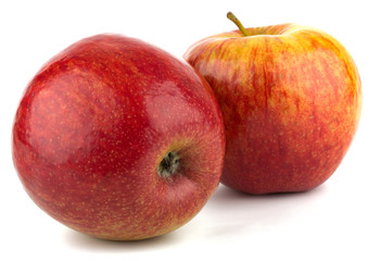 Ripe red apple isolated on white background