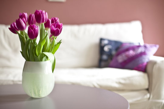 Fototapeta Bouquet Of Fresh Tulips