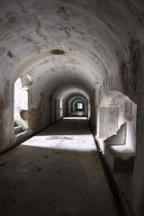 Tunnel in a bunker of the Osoppo fortress