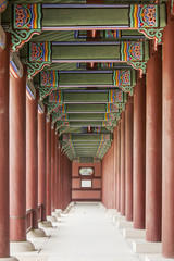 Naklejka premium Colonnade At The Gyeongbok Royal Palace