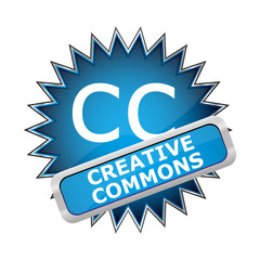Blue button labeled Creative Commons